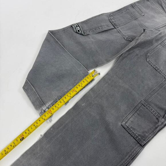 Vintage y2k faded grey embroidered baggy wide leg grunge jeans - Picture 4 of 6